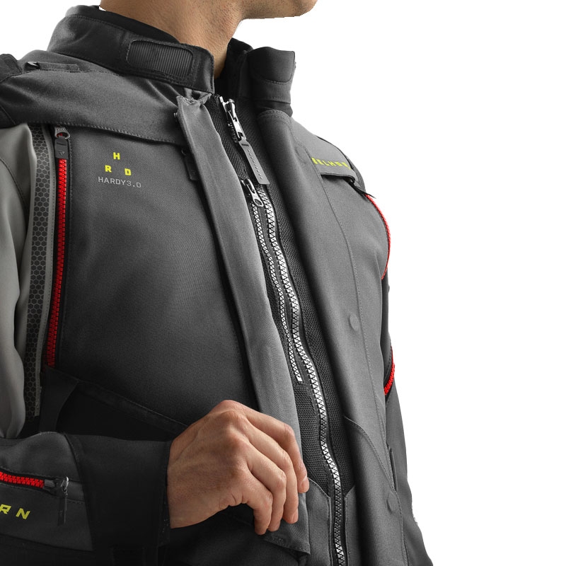 Giacca da moto Rebelhorn Hardy 3.0 antracite-grigio-giallo