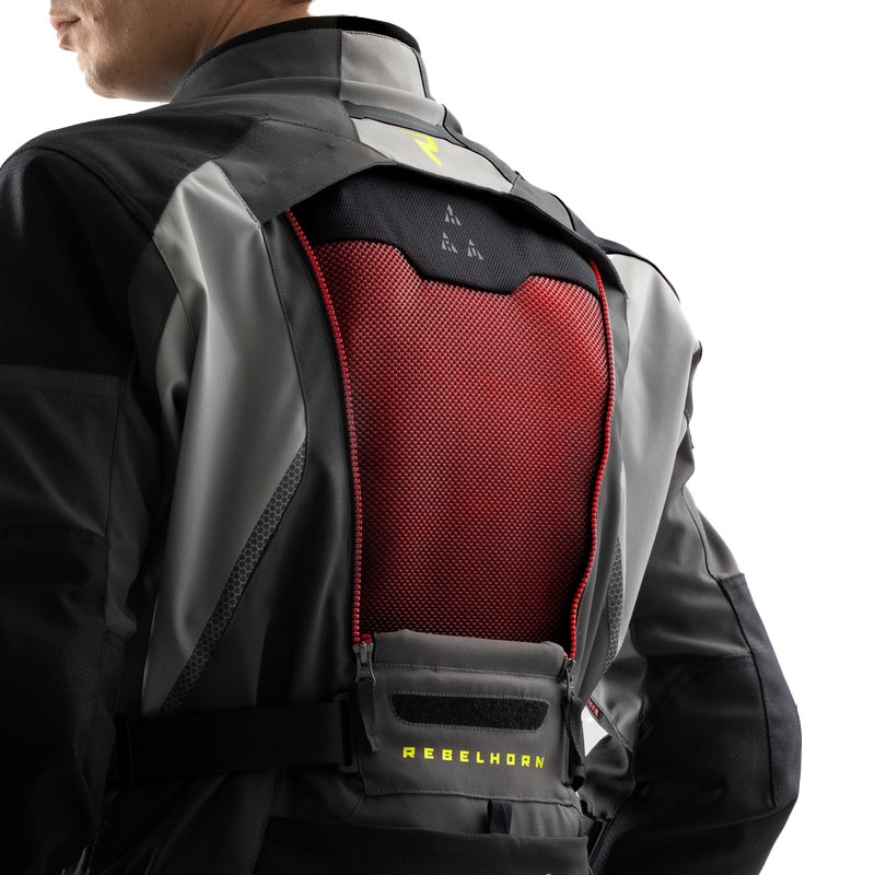 Giacca da moto Rebelhorn Hardy 3.0 antracite-grigio-giallo