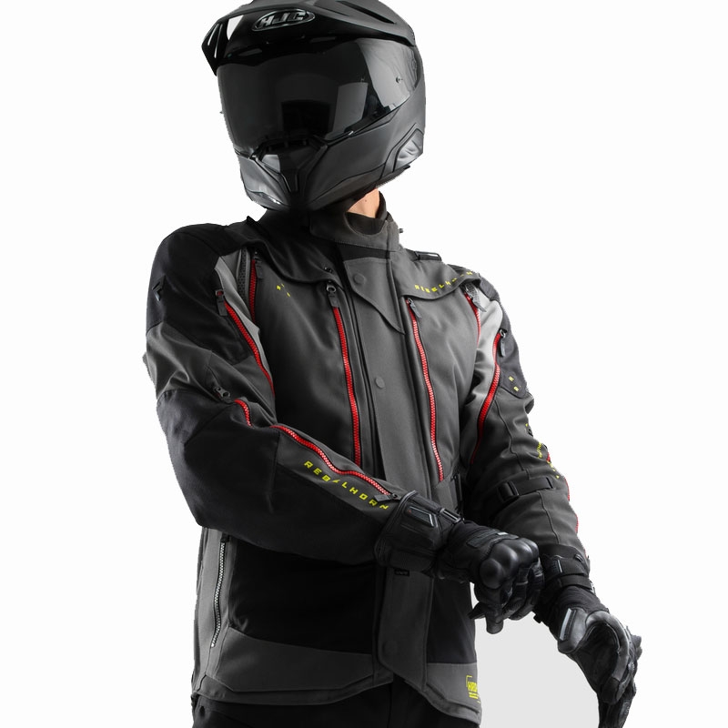 Giacca da moto Rebelhorn Hardy 3.0 antracite-grigio-giallo