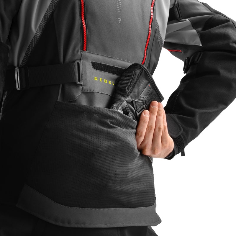 Giacca da moto Rebelhorn Hardy 3.0 antracite-grigio-giallo