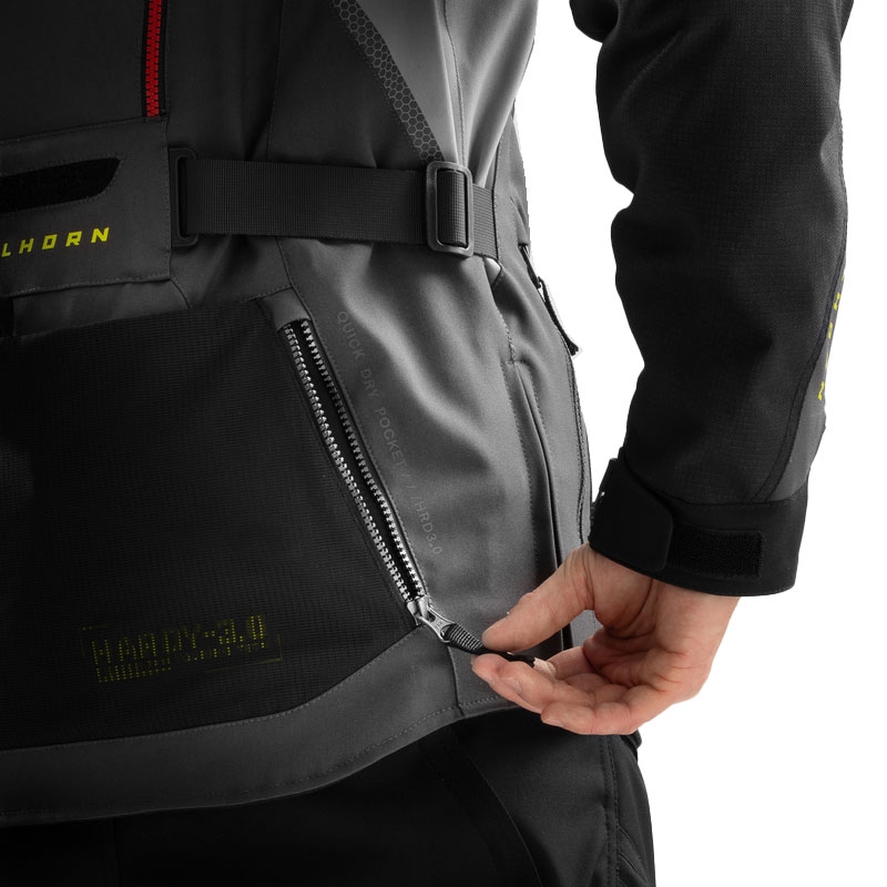 Giacca da moto Rebelhorn Hardy 3.0 antracite-grigio-giallo