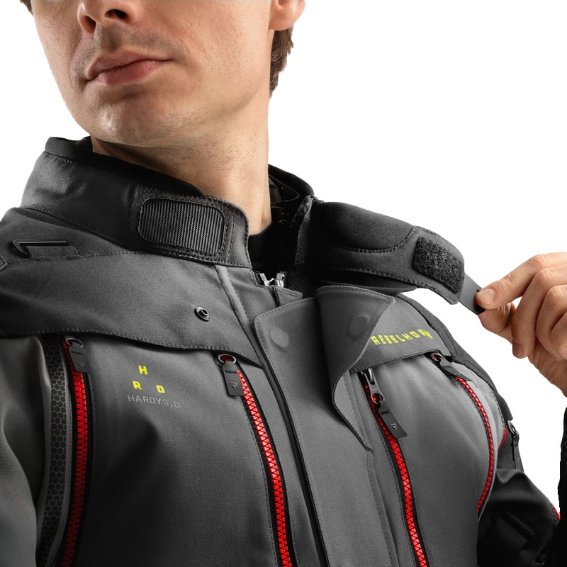 Giacca da moto Rebelhorn Hardy 3.0 antracite-grigio-giallo