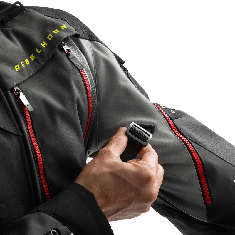 Giacca da moto Rebelhorn Hardy 3.0 antracite-grigio-giallo