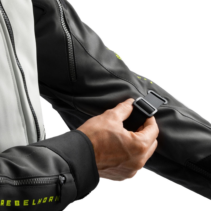 Giacca da moto Rebelhorn Hardy 3.0 nera-grigia-giallo fluo