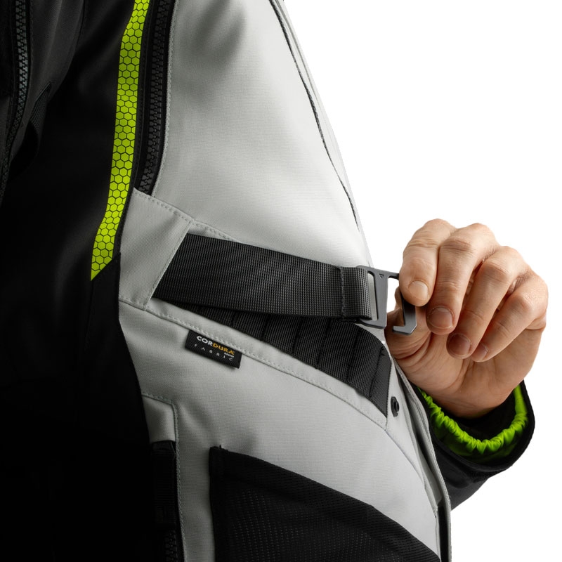 Giacca da moto Rebelhorn Hardy 3.0 nera-grigia-giallo fluo