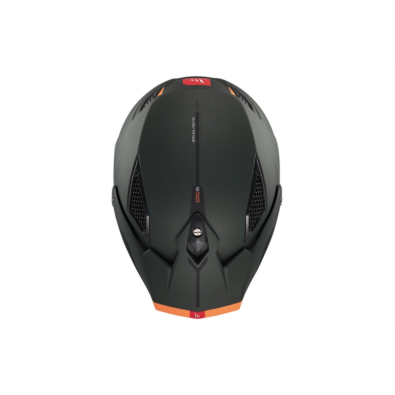 Casco jet con maschera MT Streetfighter SV S Solid A6 verde opaco con visiera iridium