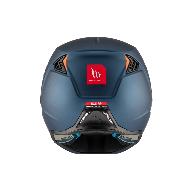 Casco jet con maschera MT Streetfighter SV S Solid A7 blu opaco con visiera iridium