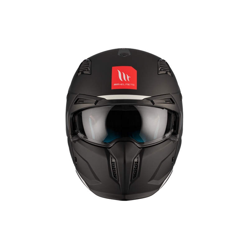 Casco jet con maschera MT Streetfighter SV S Solid A1 nero opaco con visiera iridium