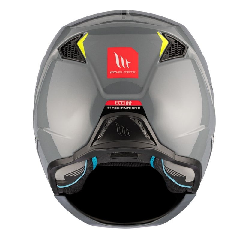 Casco jet con maschera MT Streetfighter SV S Solid A22 grigio lucido con visiera iridium