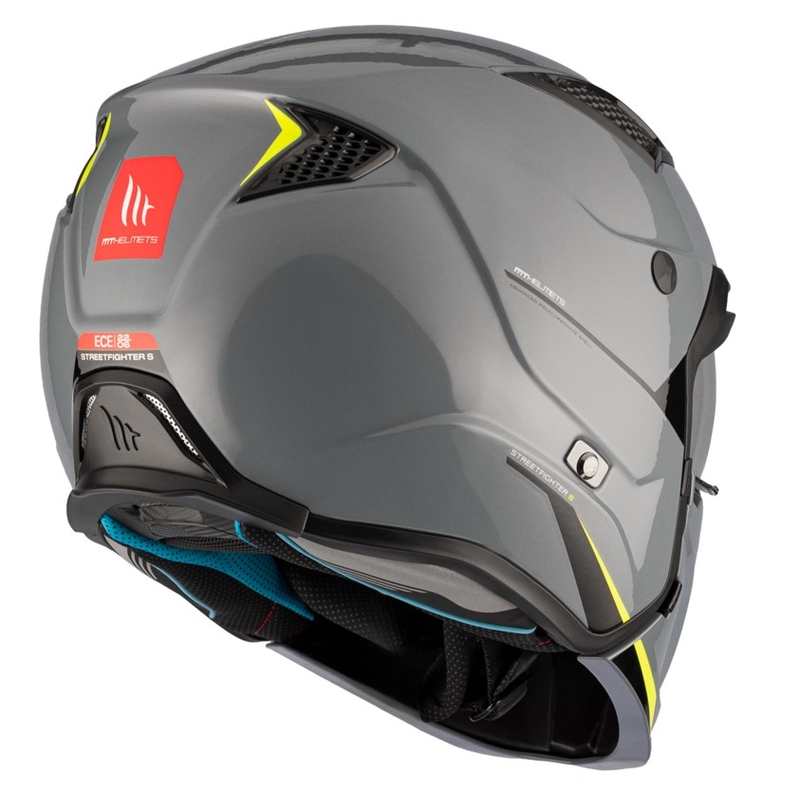 Casco jet con maschera MT Streetfighter SV S Solid A22 grigio lucido con visiera iridium