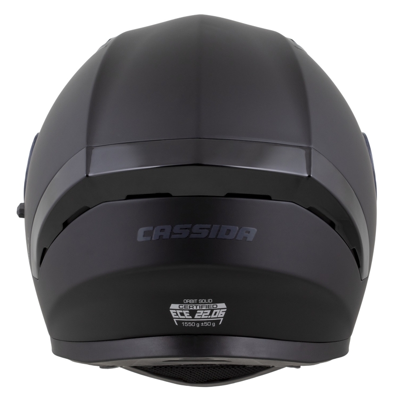 Casco integrale Cassida Orbit Solid nero opaco-nero