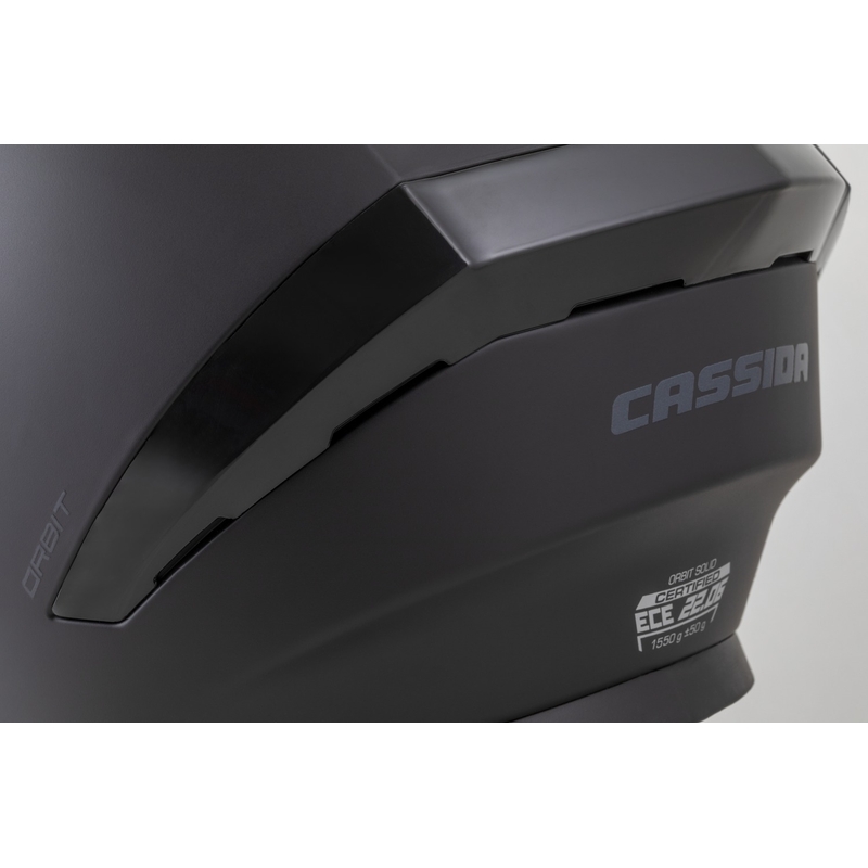 Casco integrale Cassida Orbit Solid nero opaco-nero