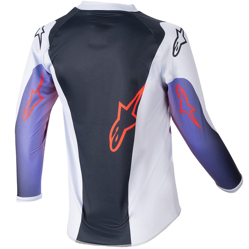 Maglia da motocross per bambini Alpinestars Racer Hoen, grigio chiaro-sfumato-nero