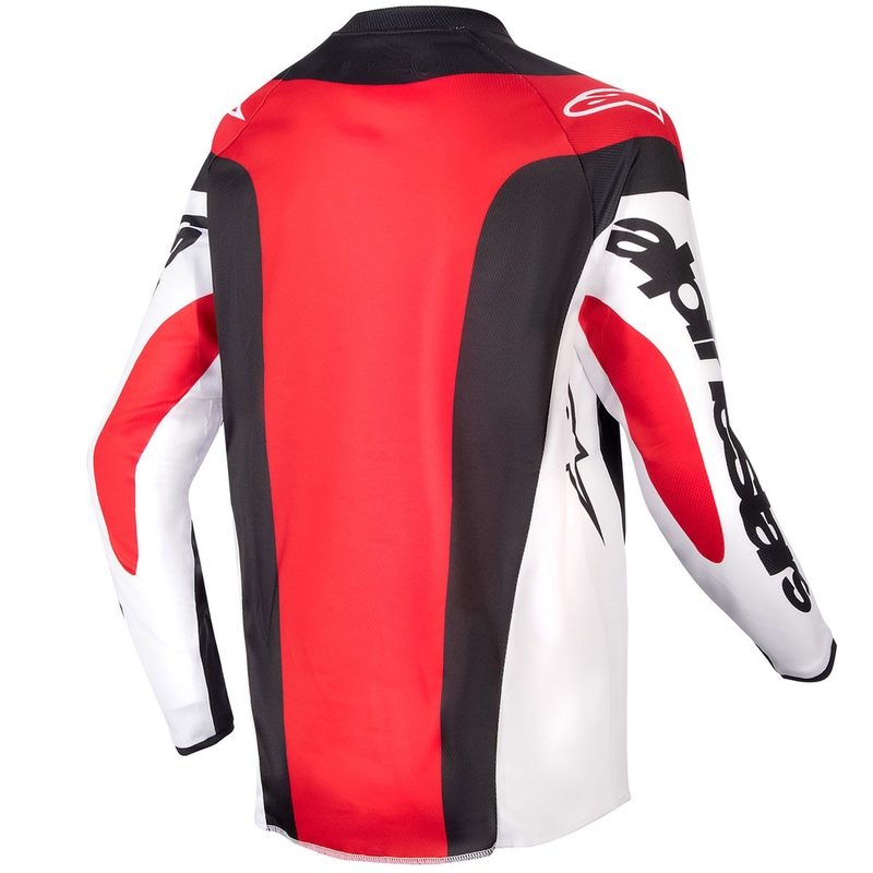 Maglia da motocross per bambini Alpinestars Racer Ocuri rosso-bianco-nero