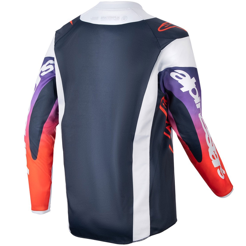 Maglia da motocross da bambino Alpinestars Racer Hoen 2024 grigio-blu-arancio