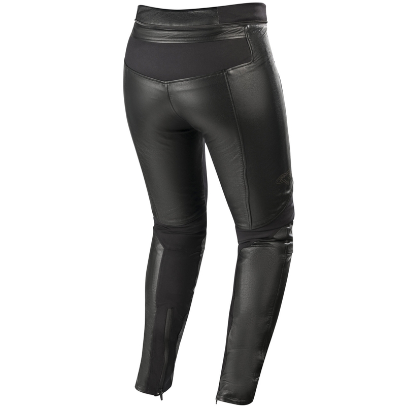 Pantaloni da moto in pelle da donna Alpinestars Stella Vika V2 neri