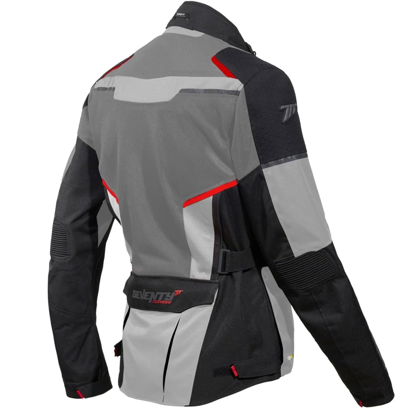 Giacca da moto Seventy Degrees SD-JT70 Atacama nera-grigia-rossa
