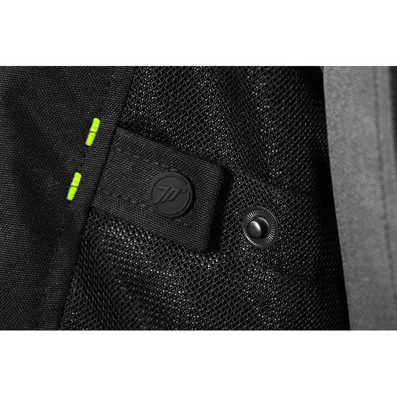 Giacca da moto Seventy Degrees SD-JT66 Sahara nero-giallo fluo