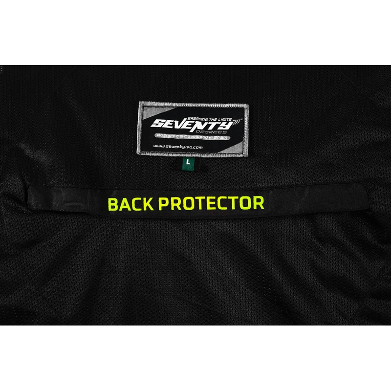 Giacca da moto Seventy Degrees SD-JT66 Sahara nero-giallo fluo
