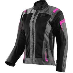 Giacca da moto da donna Seventy Degrees SD-JT68 Sahara grigio-rosa