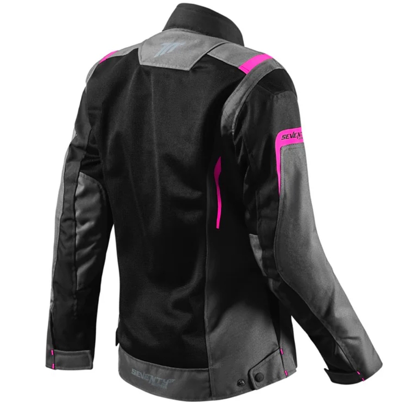 Giacca da moto da donna Seventy Degrees SD-JT68 Sahara grigio-rosa