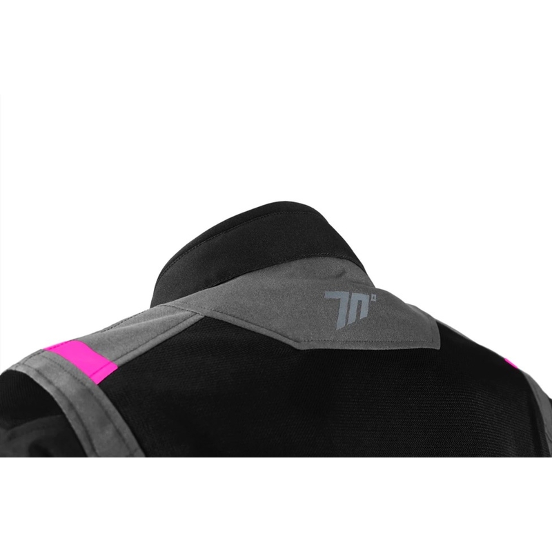 Giacca da moto da donna Seventy Degrees SD-JT68 Sahara grigio-rosa