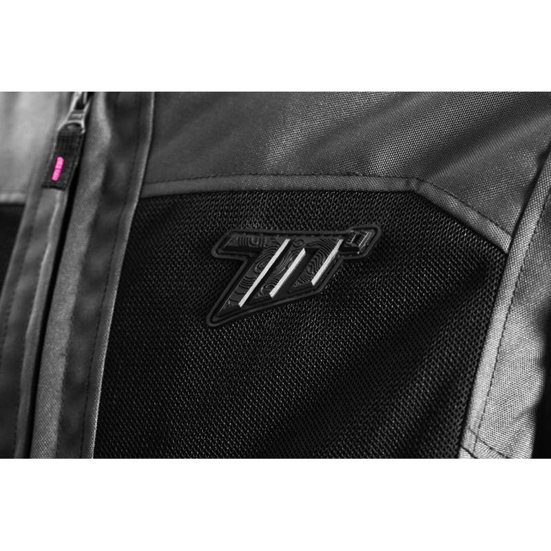 Giacca da moto da donna Seventy Degrees SD-JT68 Sahara grigio-rosa