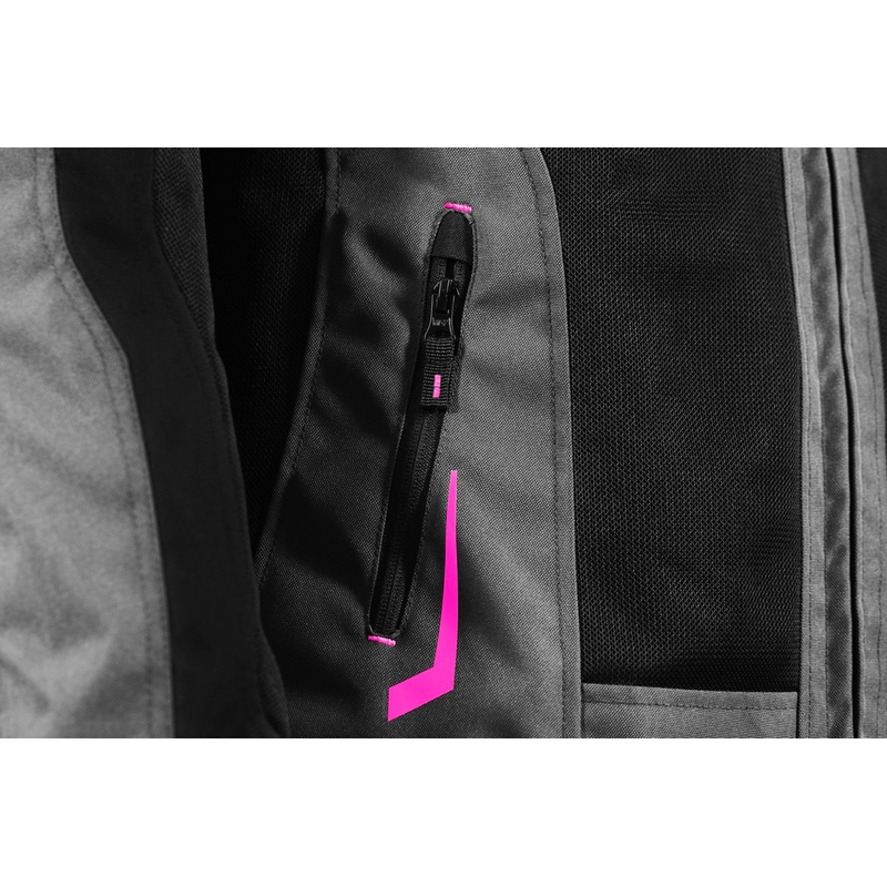 Giacca da moto da donna Seventy Degrees SD-JT68 Sahara grigio-rosa
