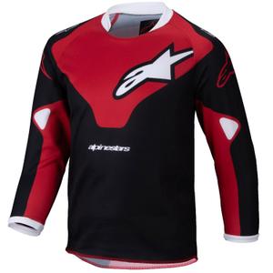 Alpinestars Racer Veil Maglia da motocross per bambini nera e rossa