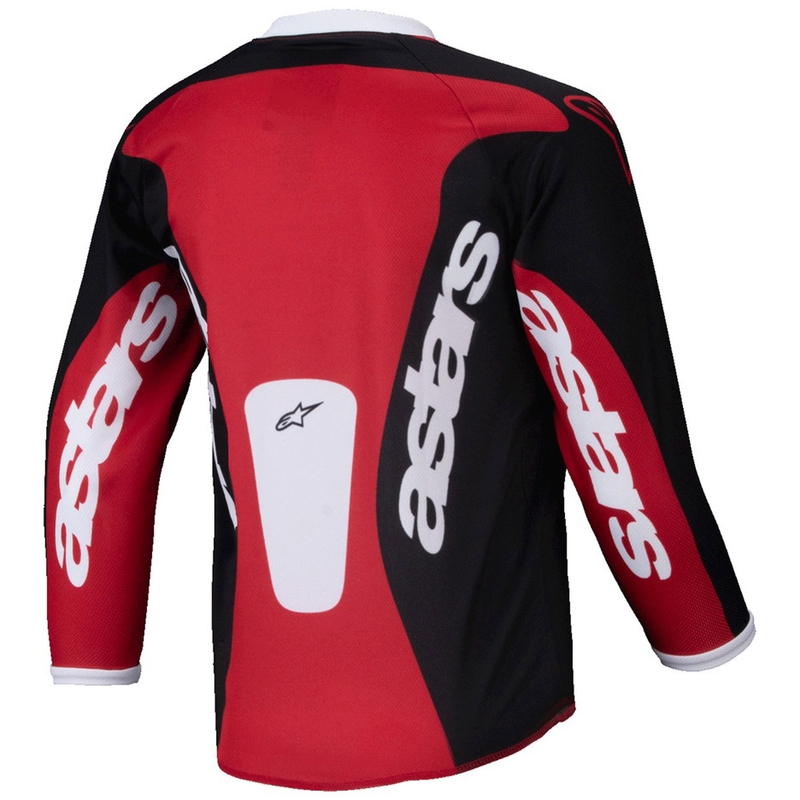 Alpinestars Racer Veil Maglia da motocross per bambini nera e rossa