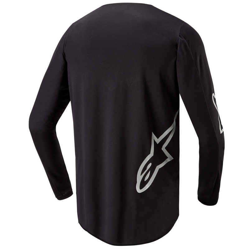 Maglia motocross Alpinestars Fluid Lucent nero-argento