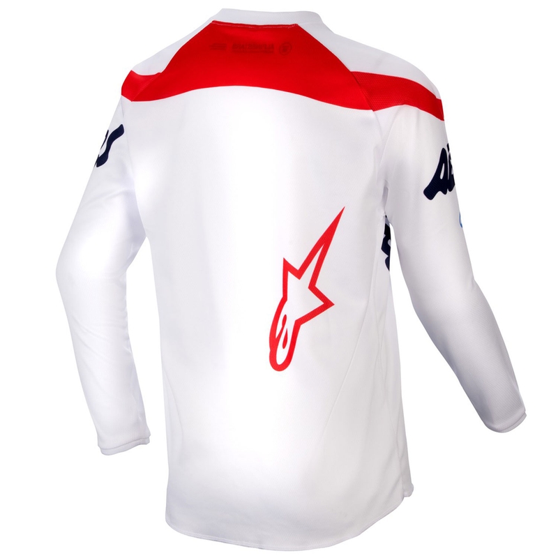 Maglia da motocross per bambini Alpinestars Racer Hana di colore bianco