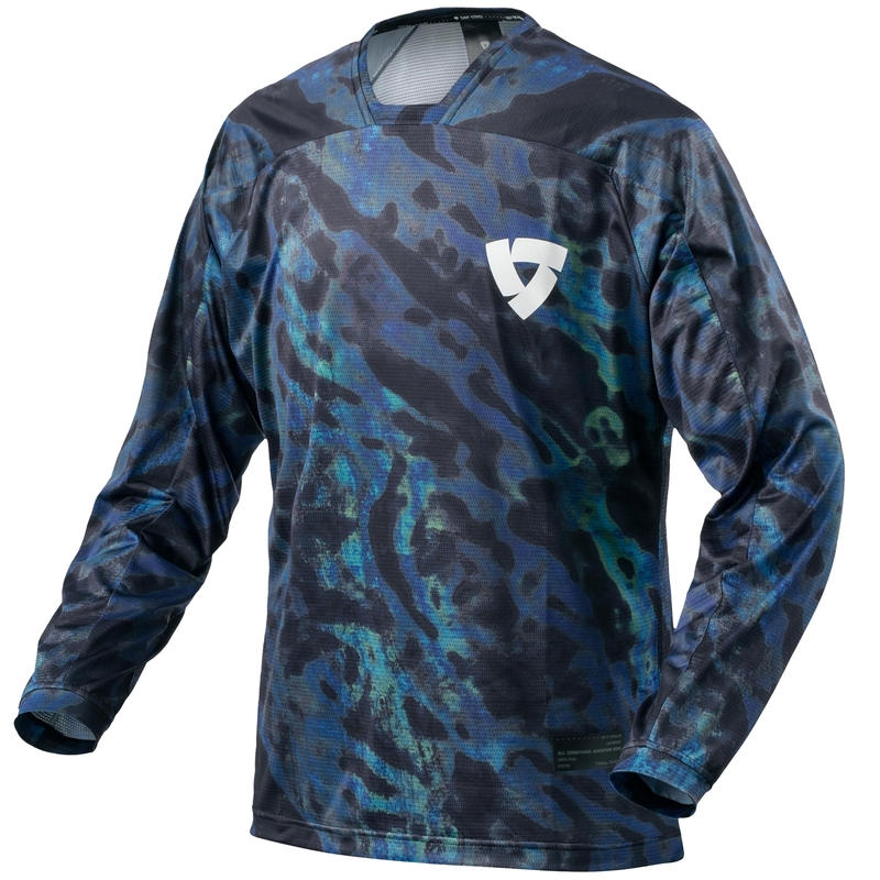 Maglia da motocross Revit Emulsion blu-nero