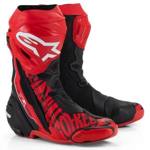 Stivali da moto Alpinestars Supertech R Vented edizione limitata Francesco Bagnaia rosso-nero