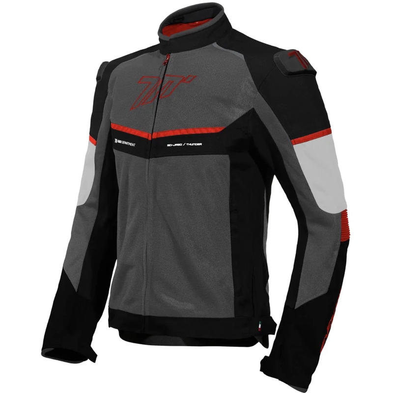 Giacca da moto Seventy Degrees SD-JR60 Thunder nera-rossa