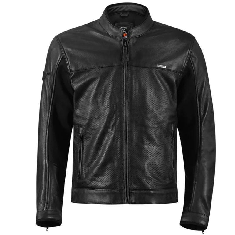 Giacca da motociclista in pelle Seventy Degrees SD-JL4 Legend Classic nera