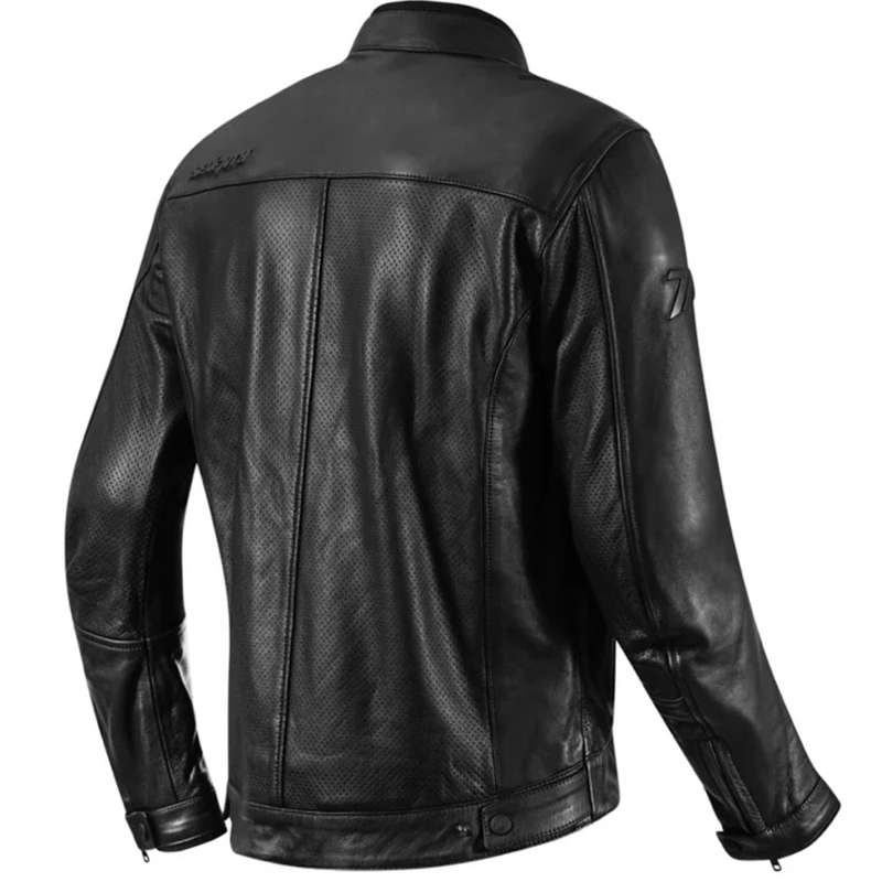 Giacca da motociclista in pelle Seventy Degrees SD-JL4 Legend Classic nera