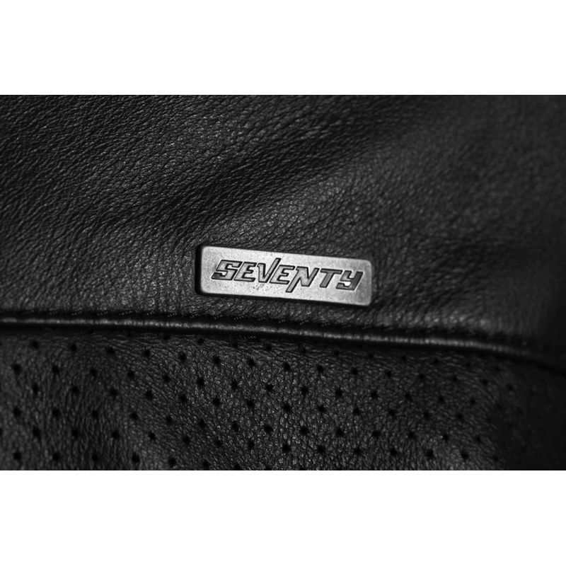 Giacca da motociclista in pelle Seventy Degrees SD-JL4 Legend Classic nera
