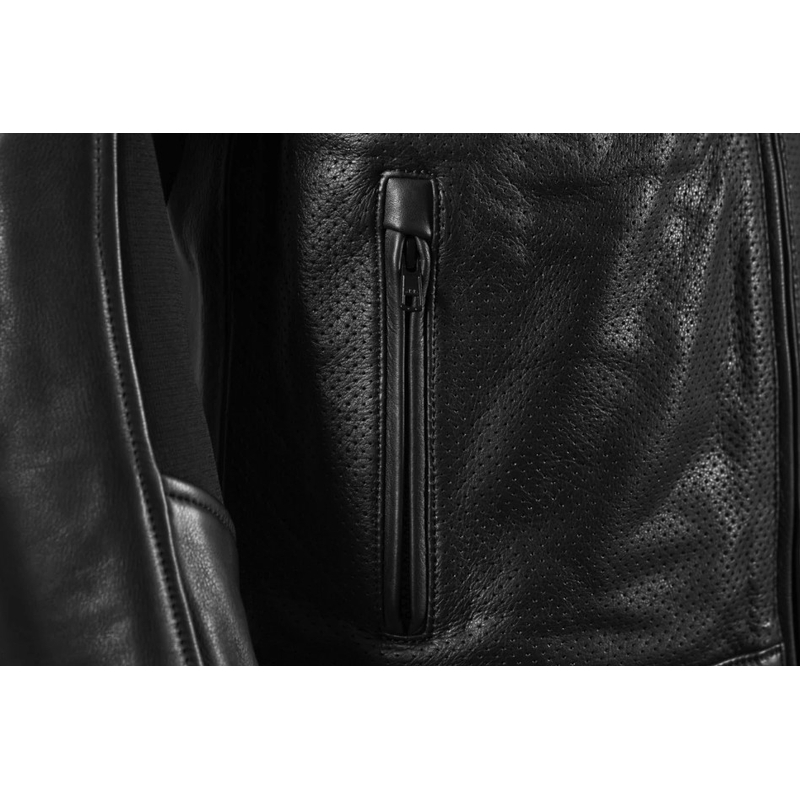 Giacca da motociclista in pelle Seventy Degrees SD-JL4 Legend Classic nera