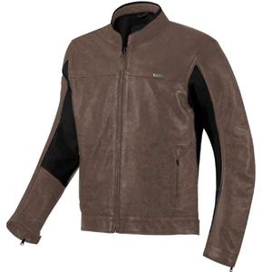 Giacca da motociclista in pelle marrone Seventy Degrees SD-JL4 Legend Classic