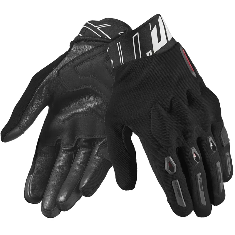 Guanti da moto Seventy Degrees SD-N66 Fullgas nero-rosso-bianco