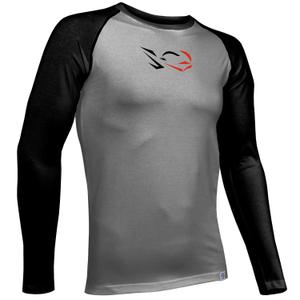 T-shirt termica da uomo nanosilver® Combi Ride grigio-nero