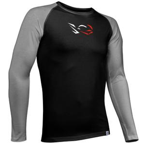 T-shirt termica da uomo nanosilver® Combi Ride nero-grigio
