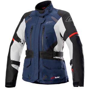 Giacca da moto Alpinestars Stella Andes Drystar da donna blu scuro-nero-grigio chiaro-rosso