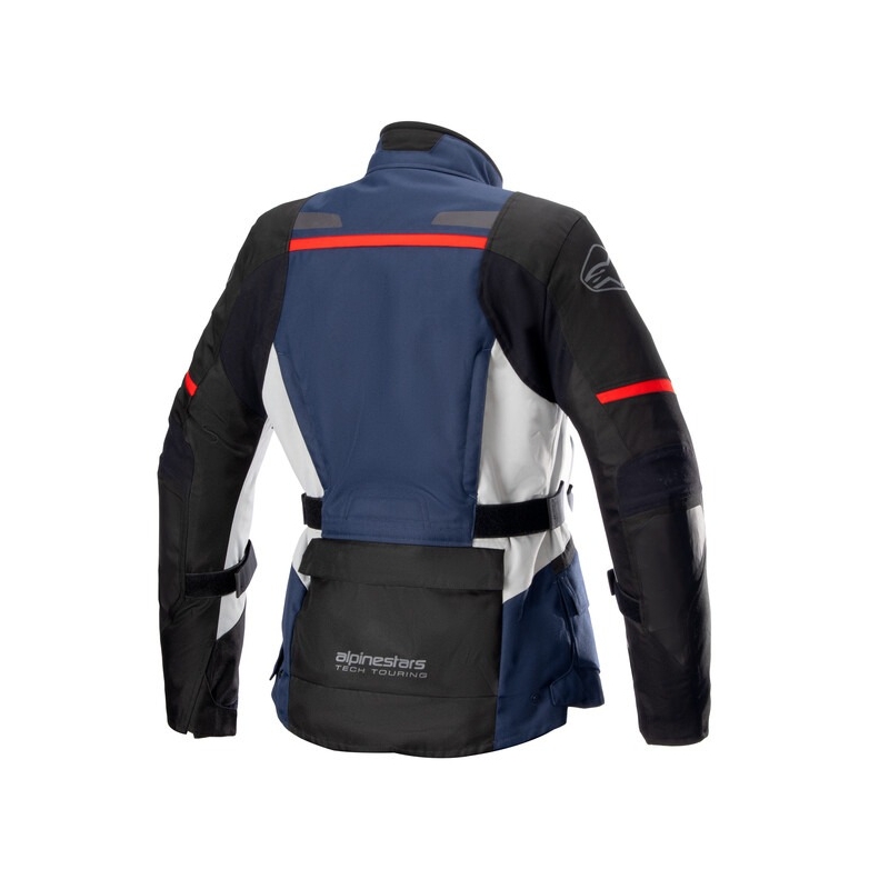 Giacca da moto Alpinestars Stella Andes Drystar da donna blu scuro-nero-grigio chiaro-rosso