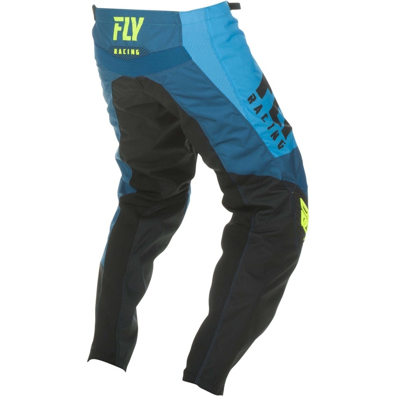 Motokrosové kalhoty FLY Racing F-16 2019 - USA modro-černo-fluo žluté výprodej