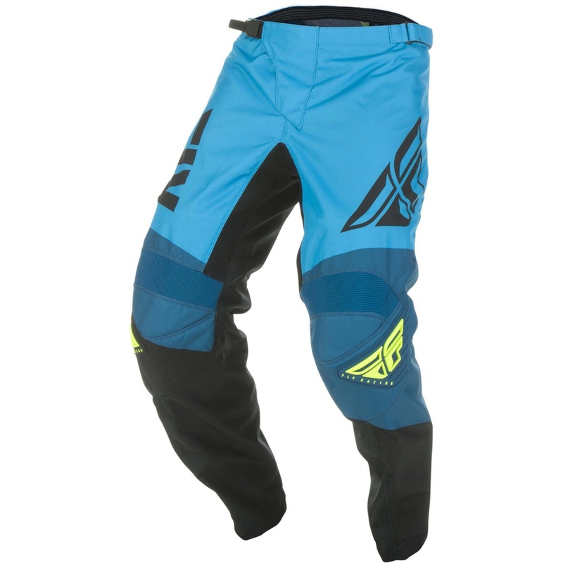 Motokrosové kalhoty FLY Racing F-16 2019 - USA modro-černo-fluo žluté výprodej
