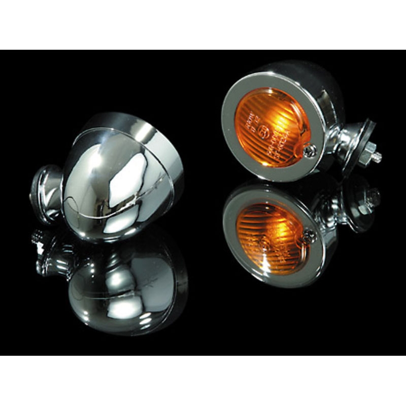 Indicatore di direzione per moto Highsider Smart Bullet Flat cromato