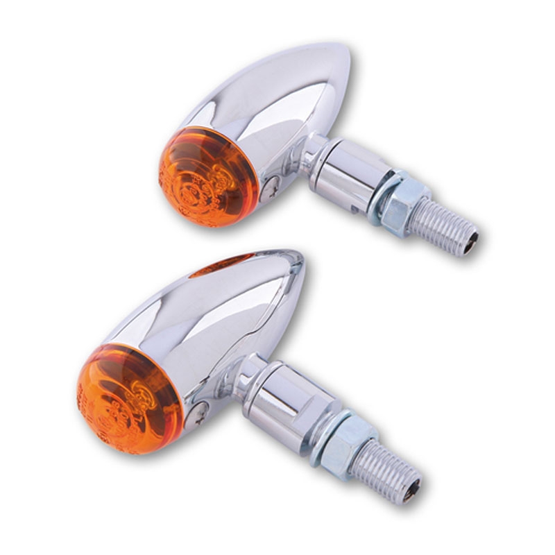 Indicatori di direzione per moto Highsider Smart Micro-bullet cromati