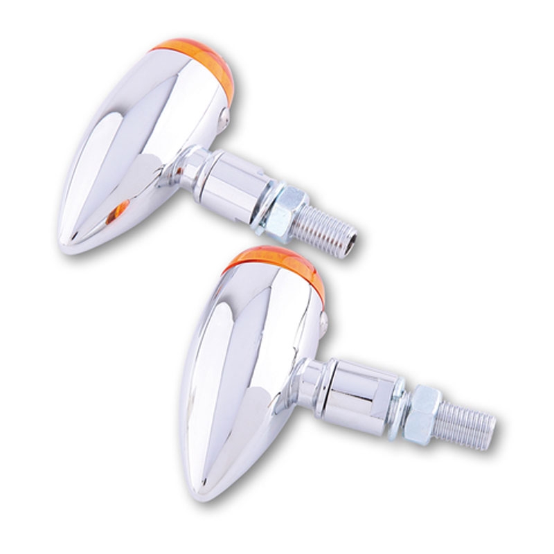 Indicatori di direzione per moto Highsider Smart Micro-bullet cromati